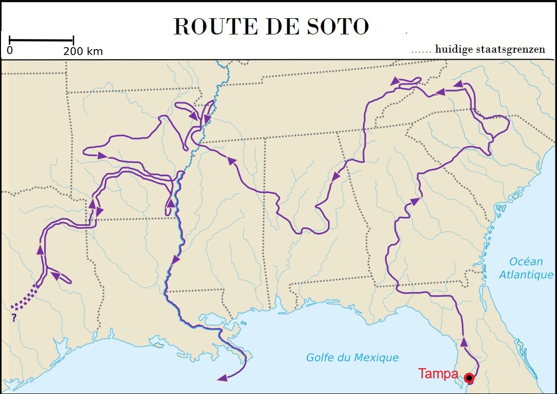 Routes van De Soto
