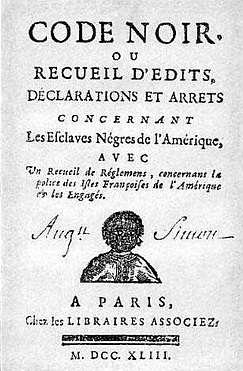 Louis XV Code.noir 1743